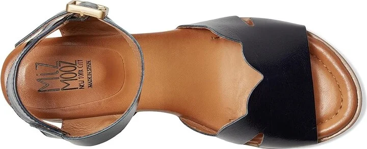Miz Mooz Reena Women's Wedge Shoes Navy : EU 36 (US Women's 5.5-6) B - Medium, Leather - Image 2