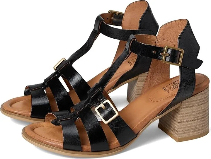 Miz Mooz Rowen Women's Wedge Shoes Black : EU 39 (US Women's 8.5-9) B - Medium, Leather