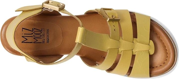 Miz Mooz Rowen Women's Wedge Shoes Yellow : EU 38 (US Women's 7.5-8) B - Medium, Leather - Image 2