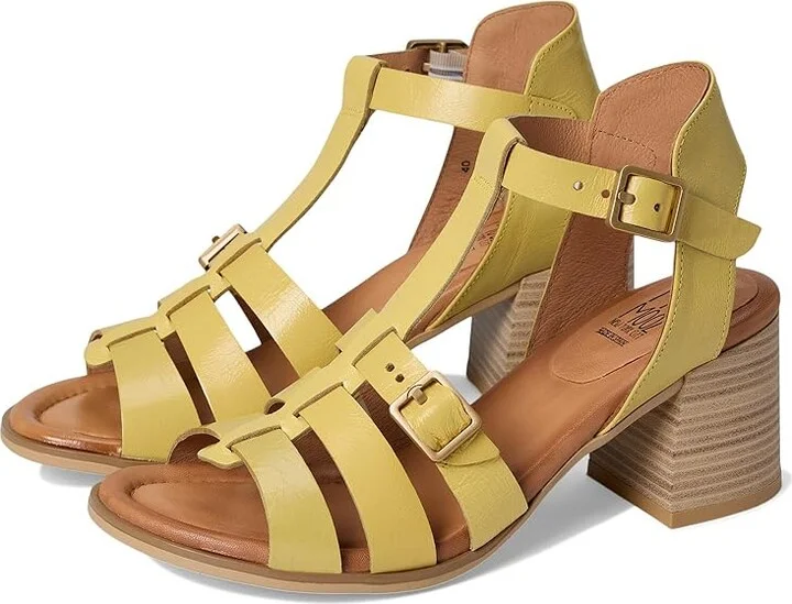 Miz Mooz Rowen Women's Wedge Shoes Yellow : EU 38 (US Women's 7.5-8) B - Medium, Leather