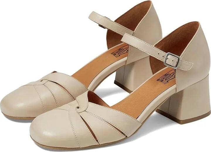 Miz Mooz Storie High Heels Storie Cream : EU 40 (US Women's 9-9.5) B - Medium, Leather/Rubber