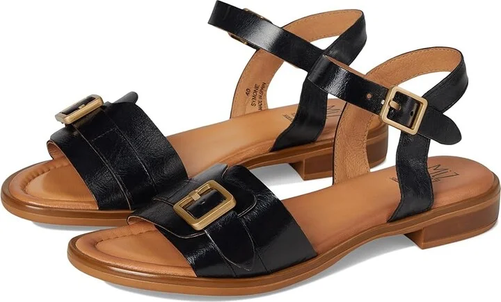 Miz Mooz Symone Women's Wedge Shoes Black : EU 37 (US Women's 6.5-7) B - Medium, Leather/Rubber