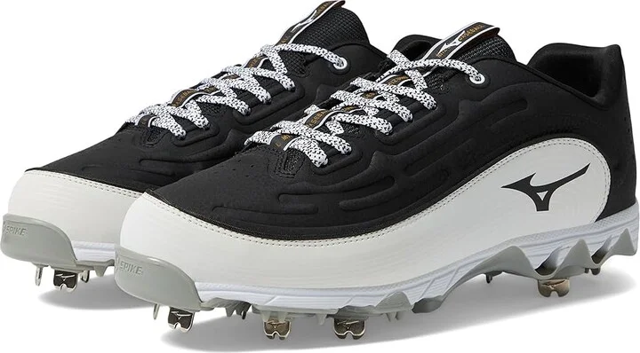 Mizuno 9-Spike Ambition 3 Baseball Cleats Men's Shoes Black/White : 14 D - Medium, Leather