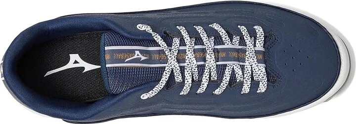 Mizuno 9-Spike Ambition 3 Baseball Cleats Men's Shoes Navy/White : 9 D - Medium, Leather - Image 2