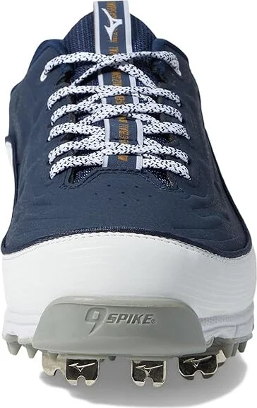 Mizuno 9-Spike Ambition 3 Baseball Cleats Men's Shoes Navy/White : 9 D - Medium, Leather - Image 3
