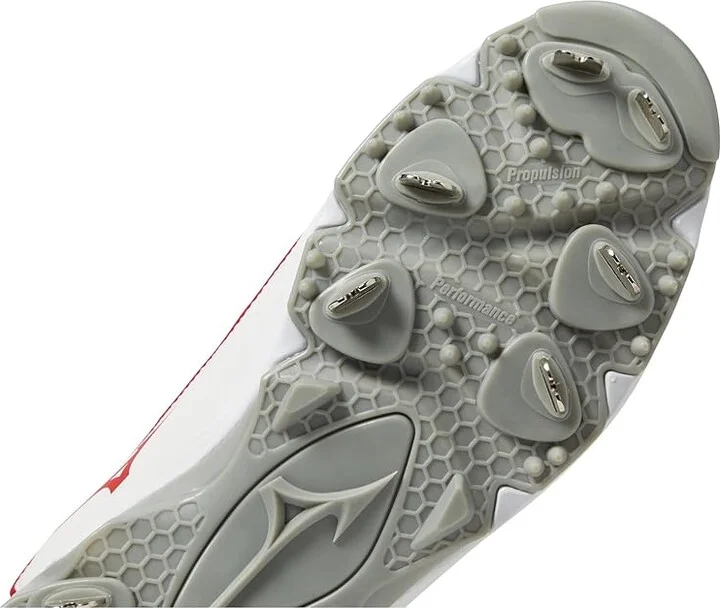 Mizuno 9-Spike Ambition 3 Baseball Cleats Men's Shoes Red/White : 15 D - Medium, Leather - Image 5