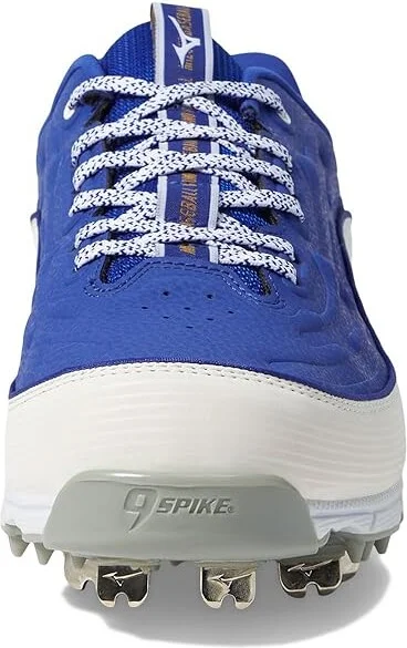 Mizuno 9-Spike Ambition 3 Baseball Cleats Men's Shoes Royal/White : 7 D - Medium, Leather - Image 3