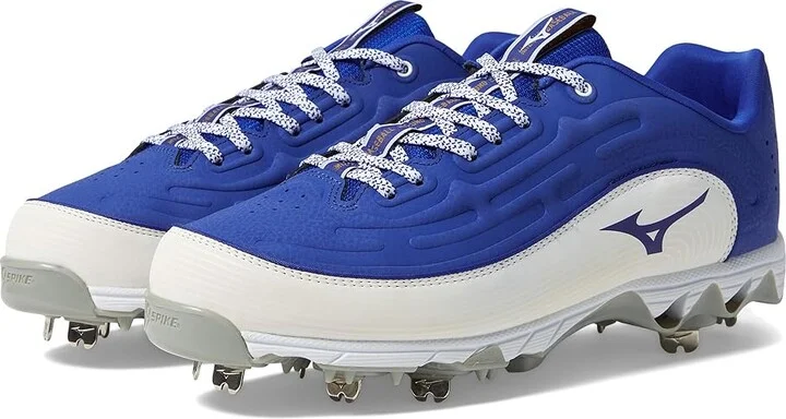 Mizuno 9-Spike Ambition 3 Baseball Cleats Men's Shoes Royal/White : 7 D - Medium, Leather