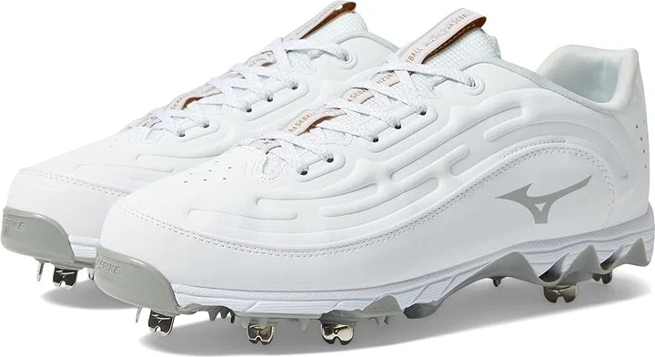 Mizuno 9-Spike Ambition 3 Baseball Cleats Men's Shoes White : 8.5 D - Medium, Leather