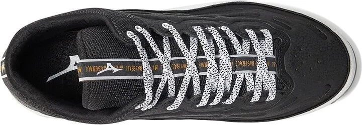Mizuno 9-Spike Ambition 3 Mid Men's Shoes Black/White : 11 D - Medium, Leather - Image 2