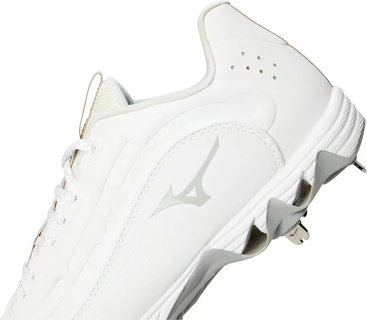 Mizuno 9-Spike Swift 8 Low Metal Women's Shoes White : 5 B - Medium, Leather - Image 7