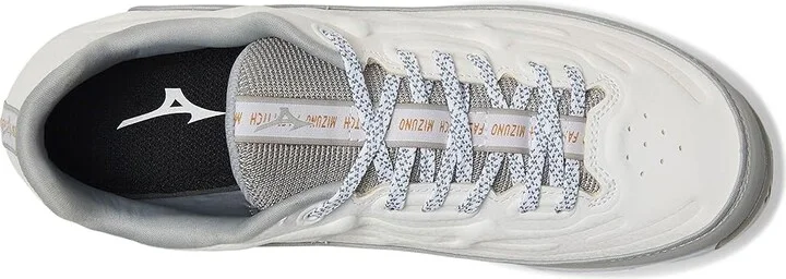Mizuno 9-Spike Swift 8 Low Metal Women's Shoes White/Grey : 6 B - Medium, Leather - Image 2