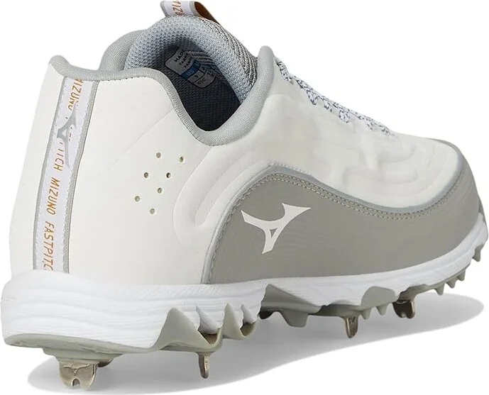 Mizuno 9-Spike Swift 8 Low Metal Women's Shoes White/Grey : 6 B - Medium, Leather - Image 4