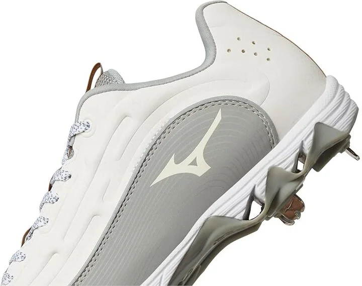 Mizuno 9-Spike Swift 8 Low Metal Women's Shoes White/Grey : 6 B - Medium, Leather - Image 7
