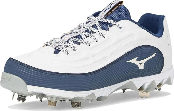 Mizuno 9-Spike Swift 8 Low Metal Women's Shoes White/Navy : 5.5 B - Medium, Leather - Image 5