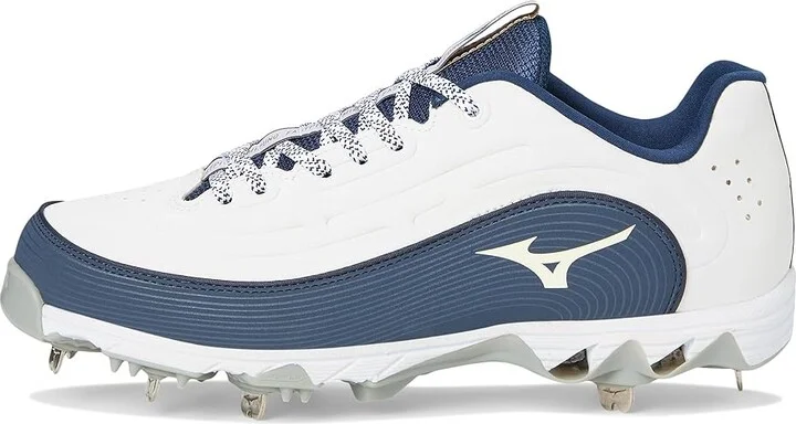 Mizuno 9-Spike Swift 8 Low Metal Women's Shoes White/Navy : 5.5 B - Medium, Leather - Image 6