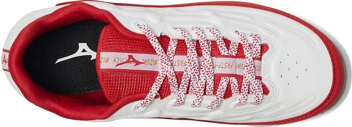 Mizuno 9-Spike Swift 8 Low Metal Women's Shoes White/Red : 5 B - Medium, Leather - Image 2