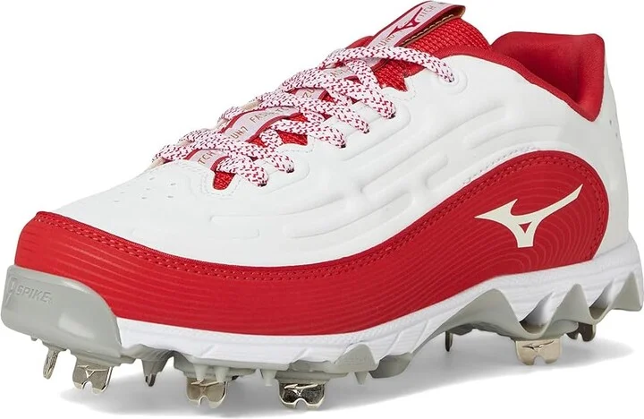 Mizuno 9-Spike Swift 8 Low Metal Women's Shoes White/Red : 5 B - Medium, Leather - Image 5