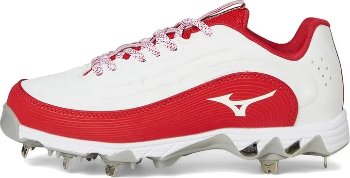 Mizuno 9-Spike Swift 8 Low Metal Women's Shoes White/Red : 5 B - Medium, Leather - Image 6
