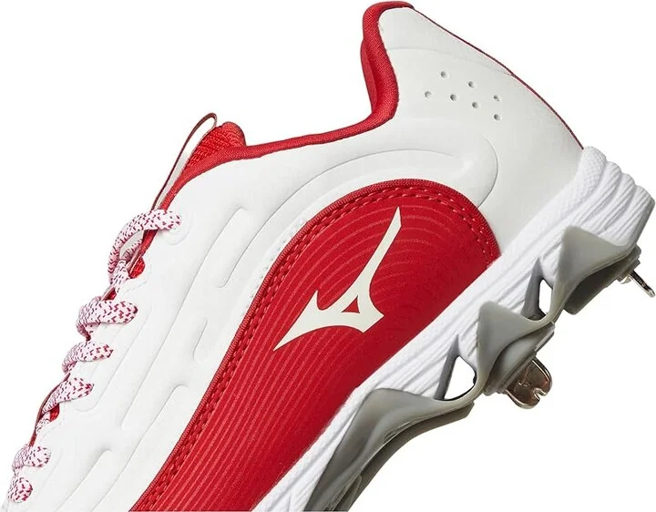 Mizuno 9-Spike Swift 8 Low Metal Women's Shoes White/Red : 5 B - Medium, Leather - Image 7