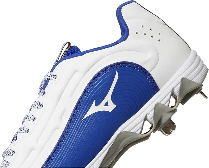 Mizuno 9-Spike Swift 8 Low Metal Women's Shoes White/Royal : 10.5 B - Medium, Leather - Image 7