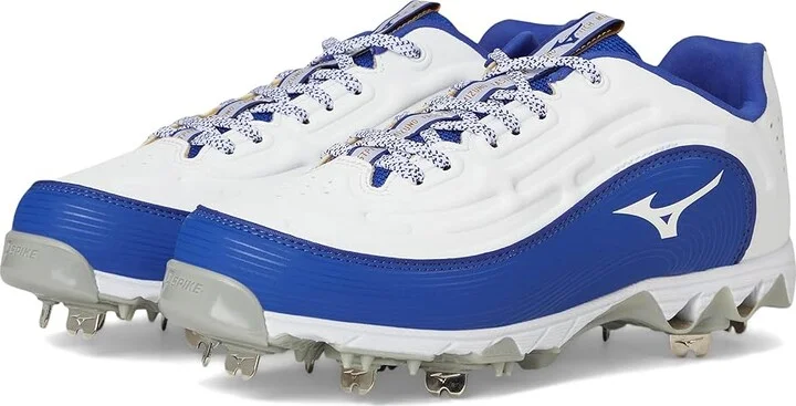 Mizuno 9-Spike Swift 8 Low Metal Women's Shoes White/Royal : 10.5 B - Medium, Leather