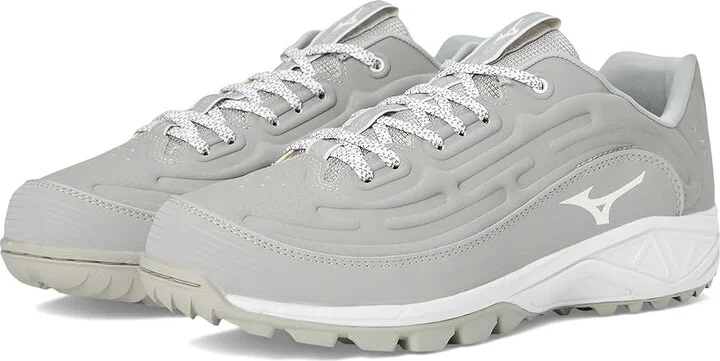Mizuno Ambition 3 BB Low AS Men's Shoes Grey/White : 12.5 D - Medium, Leather/Rubber
