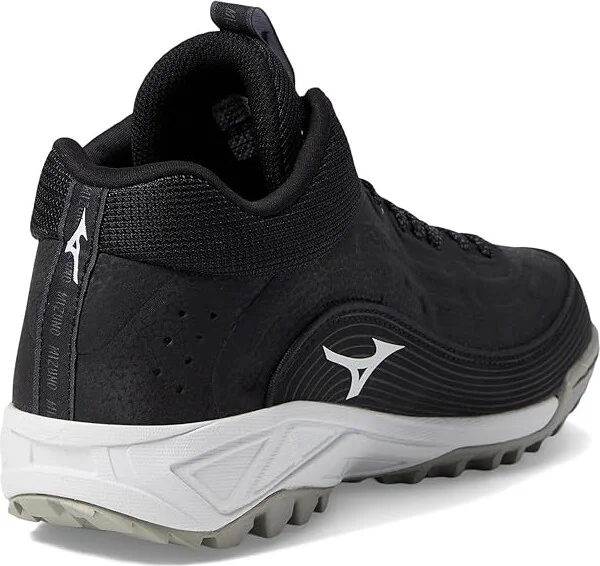 Mizuno Ambition 3 BB Mid AS Baseball Cleats Men's Shoes Black/White : 8 D - Medium, Leather/Rubber - Image 4