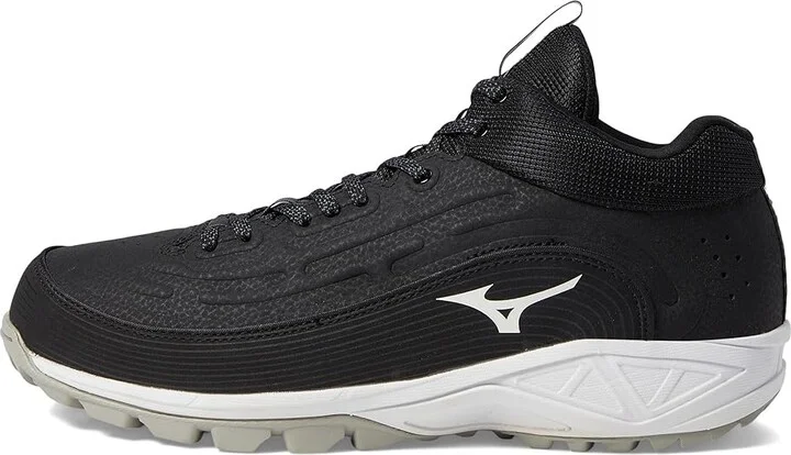 Mizuno Ambition 3 BB Mid AS Baseball Cleats Men's Shoes Black/White : 8 D - Medium, Leather/Rubber - Image 6