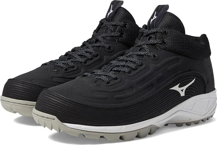 Mizuno Ambition 3 BB Mid AS Baseball Cleats Men's Shoes Black/White : 8 D - Medium, Leather/Rubber