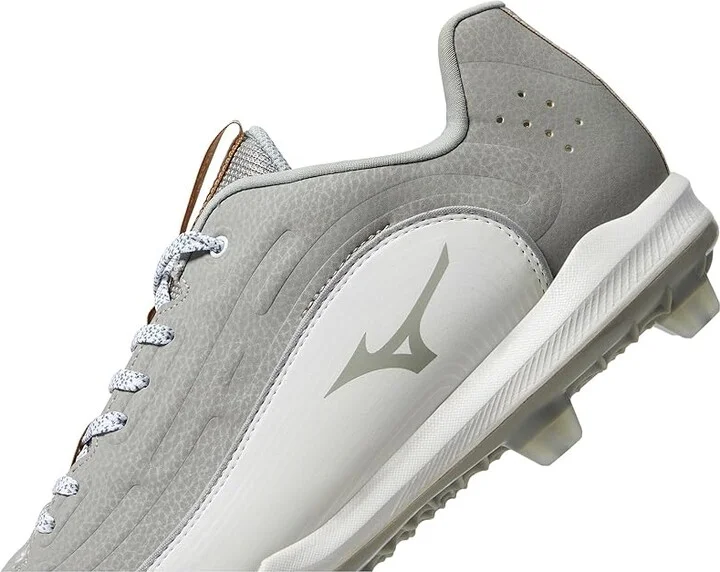 Mizuno Ambition 3 Low TPU Baseball Cleats Men's Shoes Grey/White : 9.5 D - Medium, Leather - Image 4