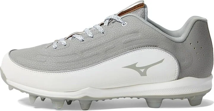 Mizuno Ambition 3 Low TPU Baseball Cleats Men's Shoes Grey/White : 9.5 D - Medium, Leather - Image 6