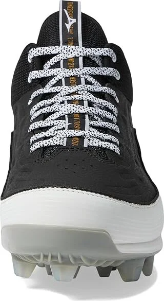 Mizuno Ambition 3 Mid TPU Baseball Cleats Men's Shoes Black/White : 8 D - Medium, Leather - Image 3