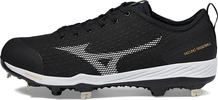 Mizuno Dominant 4 Baseball Cleats Men's Shoes Black/White : 7.5 D - Medium, Synthetic/Textile - Image 6