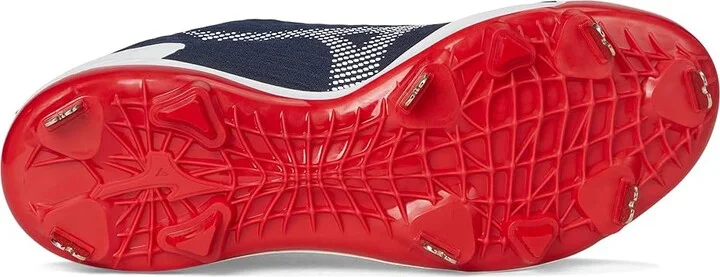 Mizuno Dominant 4 Baseball Cleats Men's Shoes Navy/Red : 7 D - Medium, Synthetic/Textile - Image 3