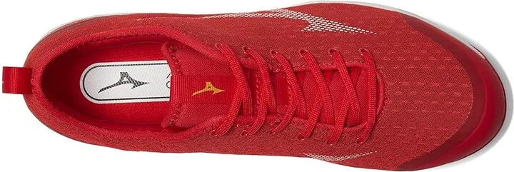 Mizuno Dominant 4 Baseball Cleats Men's Shoes Red/White : 7 D - Medium, Synthetic/Textile - Image 2
