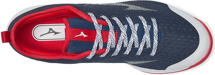 Mizuno Dominant 4 Low Turf Men's Shoes Navy-Red : 15 D - Medium, Textile - Image 2