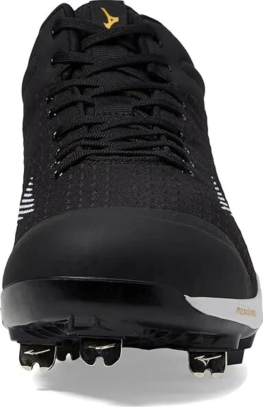 Mizuno Dominant 4 Mid Baseball Cleats Men's Shoes Black/White : 7.5 D - Medium, Synthetic/Textile - Image 3