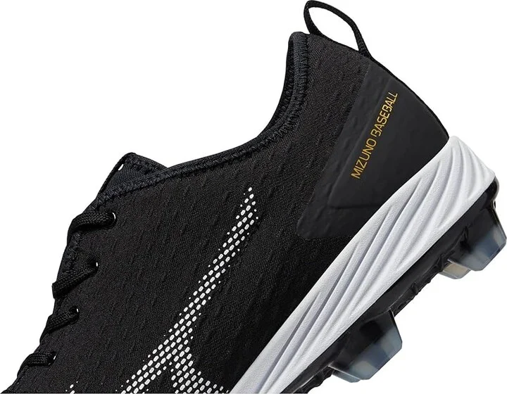 Mizuno Dominant 4 TPU Baseball Cleats Men's Shoes Black/White : 12 D - Medium, Synthetic/Textile - Image 4