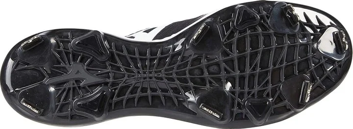 Mizuno Dominant Knit Metal Baseball Cleat Men's Shoes Black/White : 7.5 D - Medium, Textile/Synthetic - Image 3