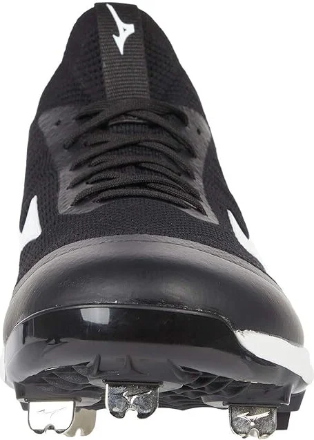 Mizuno Dominant Knit Metal Baseball Cleat Men's Shoes Black/White : 7.5 D - Medium, Textile/Synthetic - Image 5