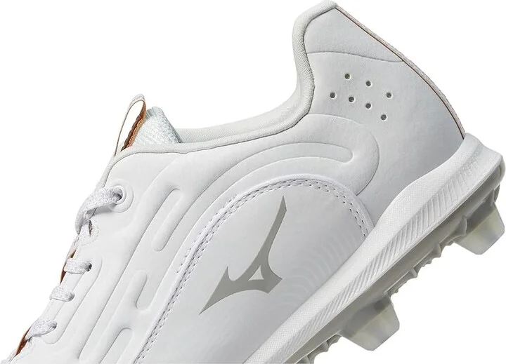 Mizuno Finch Elite 6 Low TPU Softball Cleats Women's Shoes White : 12 B - Medium, Leather - Image 4