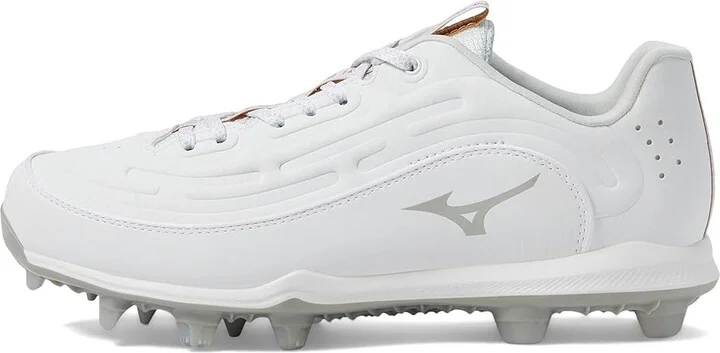 Mizuno Finch Elite 6 Low TPU Softball Cleats Women's Shoes White : 12 B - Medium, Leather - Image 5