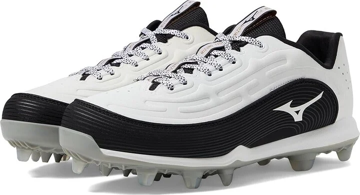 Mizuno Finch Elite 6 Low TPU Softball Cleats Women's Shoes White/Black : 5.5 B - Medium, Leather