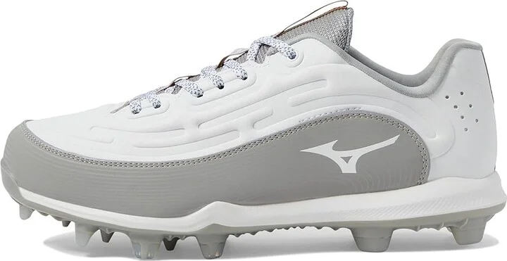 Mizuno Finch Elite 6 Low TPU Softball Cleats Women's Shoes White/Grey : 10 B - Medium, Leather - Image 5