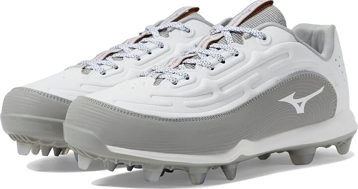 Mizuno Finch Elite 6 Low TPU Softball Cleats Women's Shoes White/Grey : 10 B - Medium, Leather