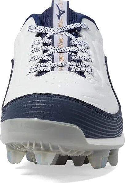 Mizuno Finch Elite 6 Low TPU Softball Cleats Women's Shoes White/Navy : 11 B - Medium, Leather - Image 3