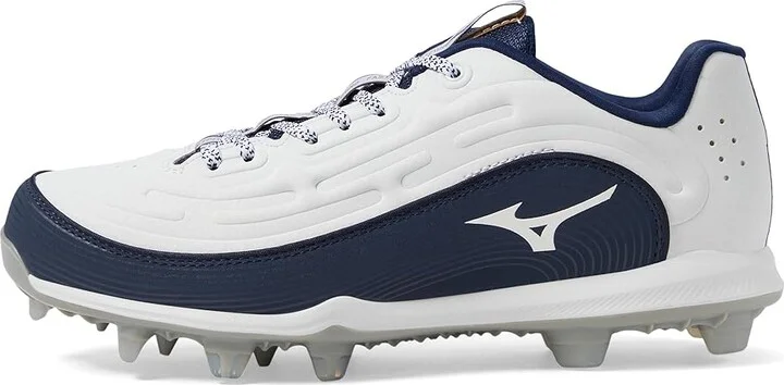 Mizuno Finch Elite 6 Low TPU Softball Cleats Women's Shoes White/Navy : 11 B - Medium, Leather - Image 5