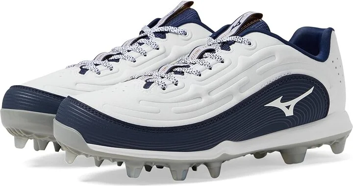 Mizuno Finch Elite 6 Low TPU Softball Cleats Women's Shoes White/Navy : 11 B - Medium, Leather