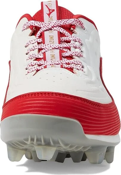 Mizuno Finch Elite 6 Low TPU Softball Cleats Women's Shoes White/Red : 7 B - Medium, Leather - Image 3